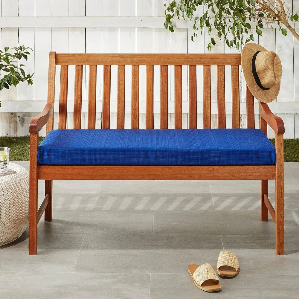 Solid Rectangular Outdoor Soft Reversible Cushion For Patio, 18